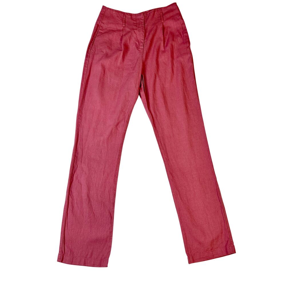RE/VAMPED Linen Pants Pink Straight Leg Women’s XS Coastal Resortwear Sorority - Picture 3 of 16